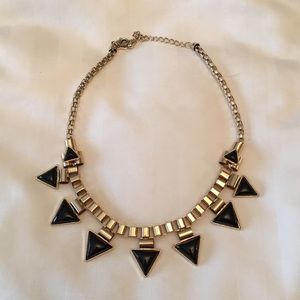 Gold and black necklace